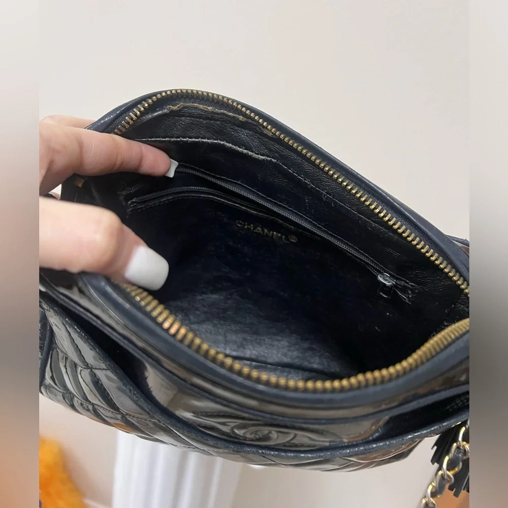 Chanel Black Camera Bag with Quilted Design. - Picture 7 of 10